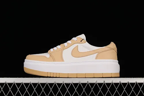 All categories Air Jordan Jordan series basketball shoes Air Jordan 1 Low Z version Air Jordan 1 Elevate Low SE "Wolf Grey" Little AJ first layer thick sole retro basketball shoes DH7004-102